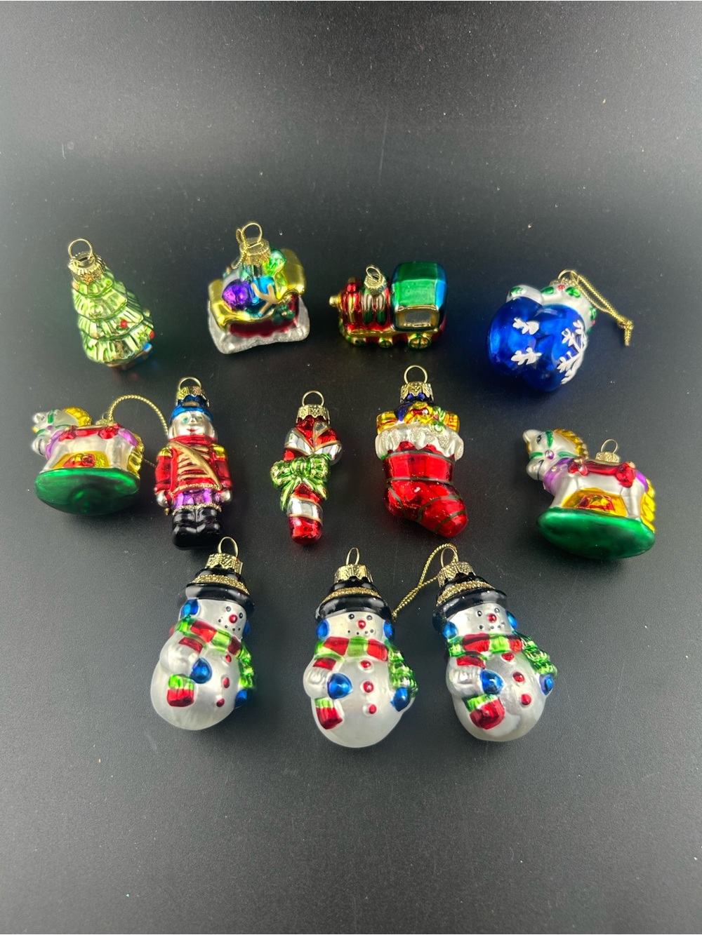 VTG Thomas Pacconi Classics 2002 2003 Blown Glass Miniature CHRISTMAS Ornaments